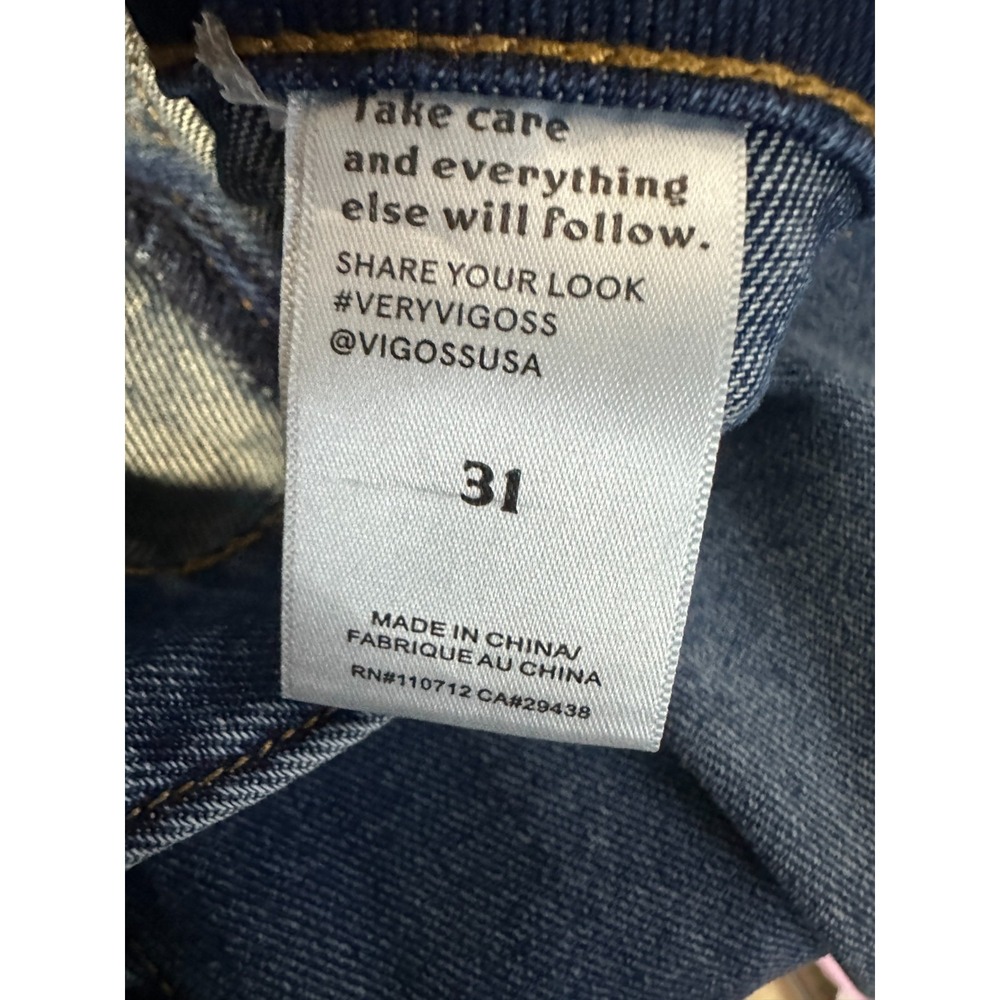 VIGOSS Carpenter Boot Cut Blue Jeans Women's Size 31 Mid Rise Utility Denim EUC - Picture 9 of 14